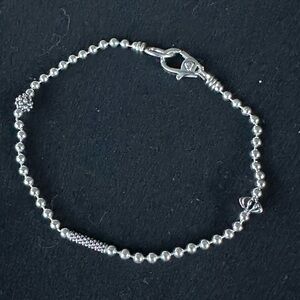 LAGOS Sterling Silver Caviar Icon Beaded Bracelet & Jewelry Pouch & Cloth NWOT